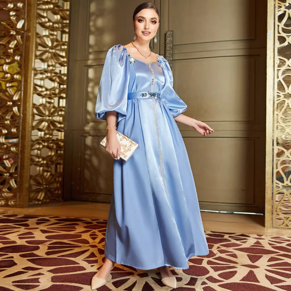 Minimal Long Sleeve Maxi Dress with Soft Flow – SELENE