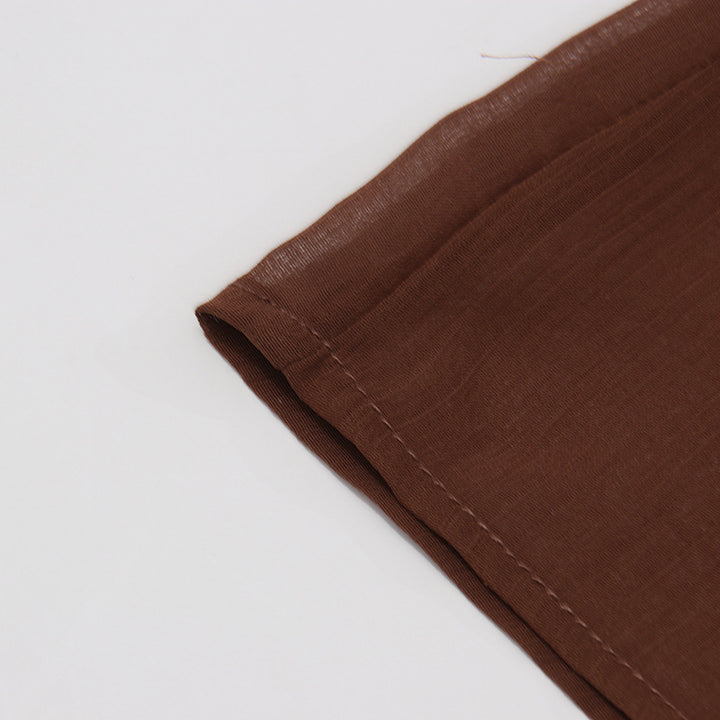 طقم بلوزة وبنطلون شفاف مطوي – سيينا