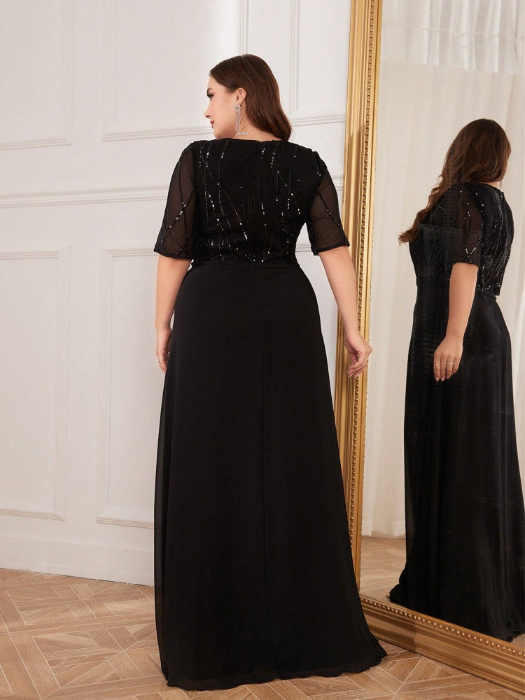 Plissiertes Oberteil mit ausgestellten Ärmeln und Maxirock-Set mit Taillengürtel – Rosiny 