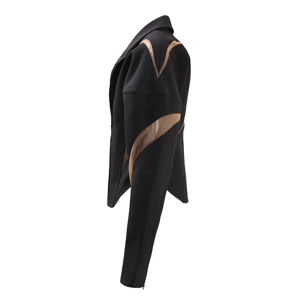 Geplooide top met uitlopende mouwen en maxi-rok set met tailleband – Rosiny 