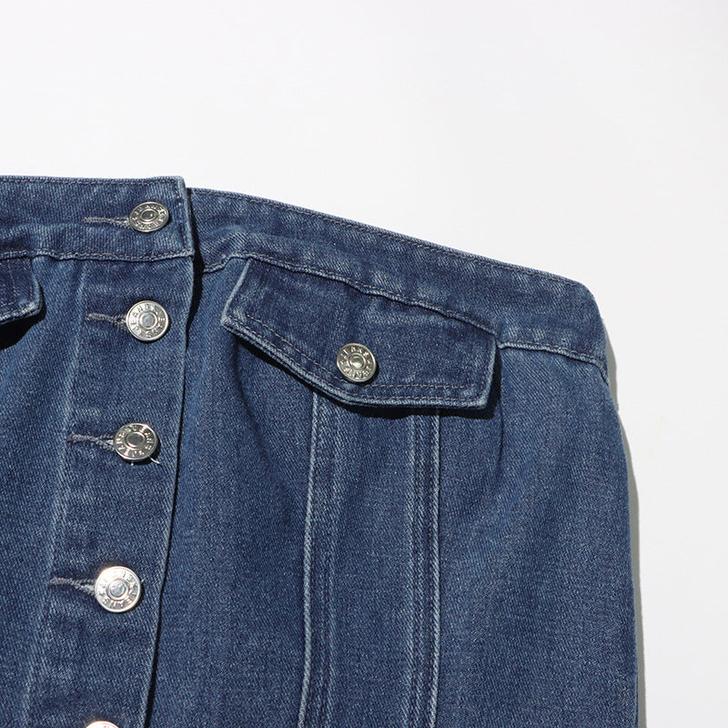 Haut à manches évasées plissées et ensemble jupe longue avec ceinture à la taille – Rosiny 