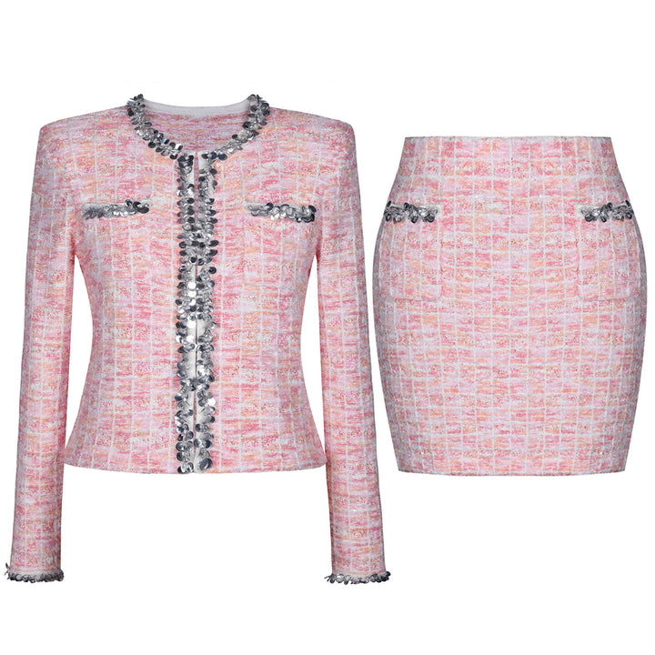 Haut à manches évasées plissées et ensemble jupe longue avec ceinture à la taille – Rosiny 