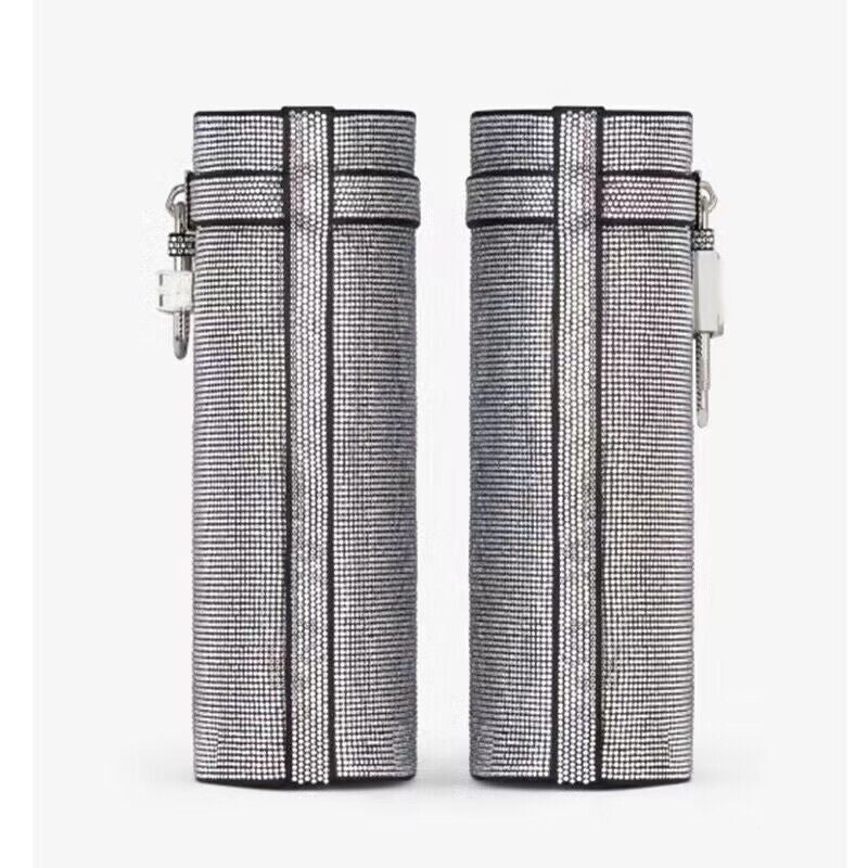 crystal-embellished wedge sandals with metallic lock – SERAPHINA