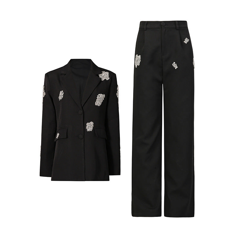 Embellished Tailored Blazer Suit – JEWEL