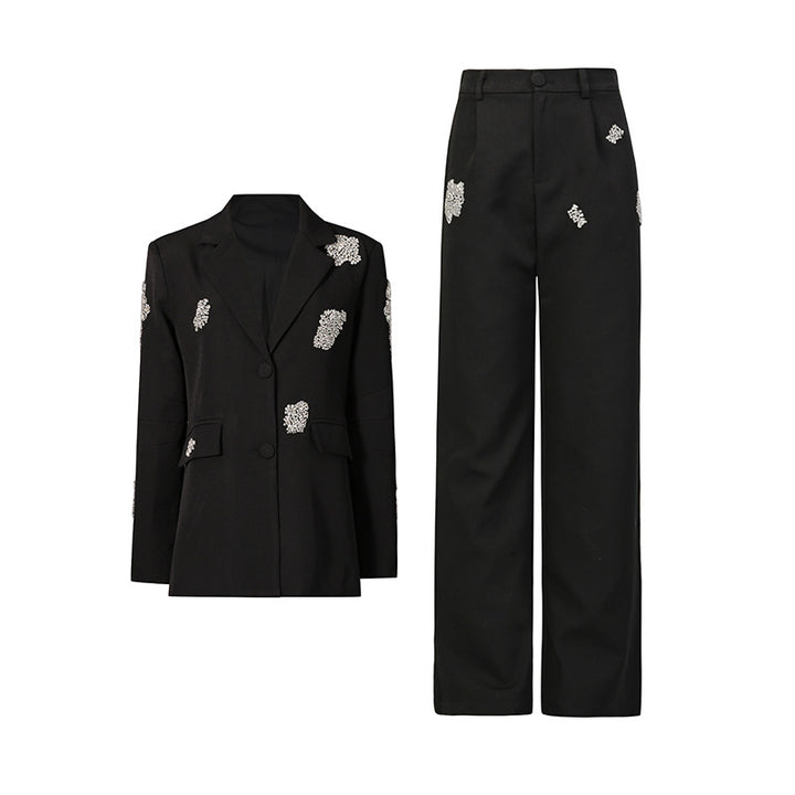 Embellished Tailored Blazer Suit – JEWEL