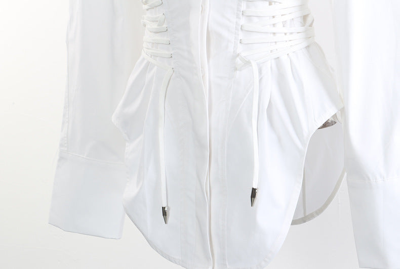 جاكيت بليزر مصمم خصيصًا بكتفين مكشوفتين - عاجي