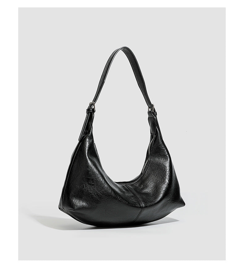 حقيبة كتف جلدية كبيرة - سيينا