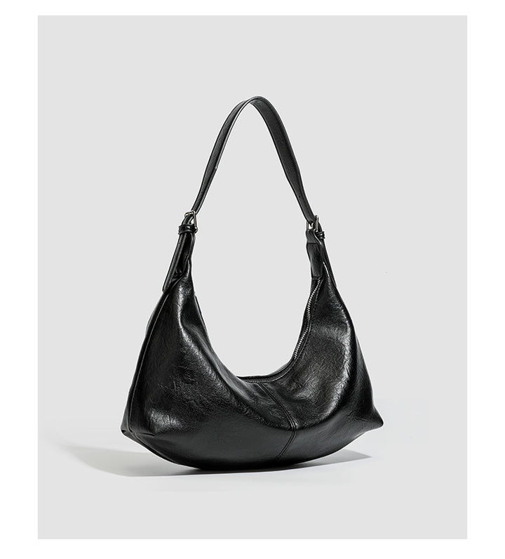 حقيبة كتف جلدية كبيرة - سيينا