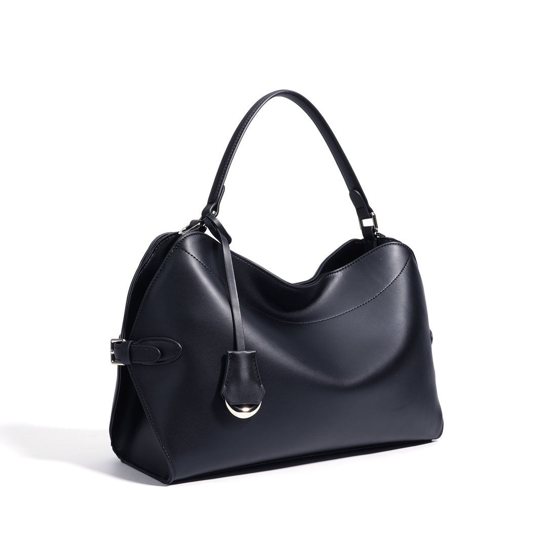 geweven rieten draagtas met dubbele leren handvatten – LÉONIE 