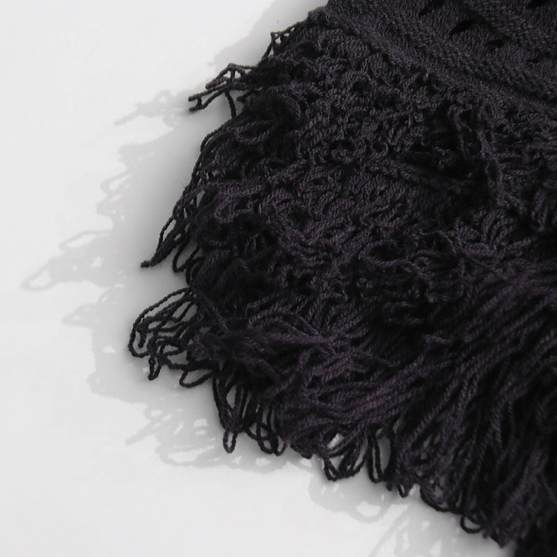 fringed crochet button-up jacket – SNORÉL