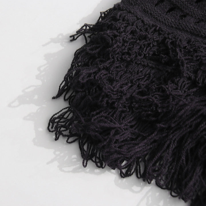 fringed crochet button-up jacket – SNORÉL