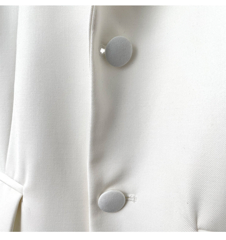 Geplooide top met uitlopende mouwen en maxi-rok set met tailleband – Rosiny 