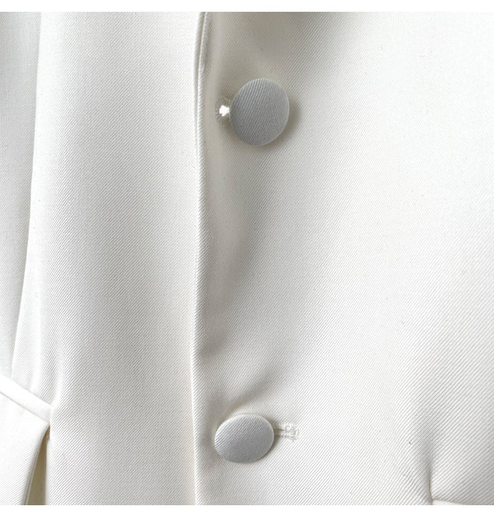 Geplooide top met uitlopende mouwen en maxi-rok set met tailleband – Rosiny 