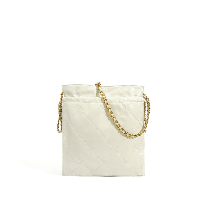 geweven rieten draagtas met dubbele leren handvatten – LÉONIE 