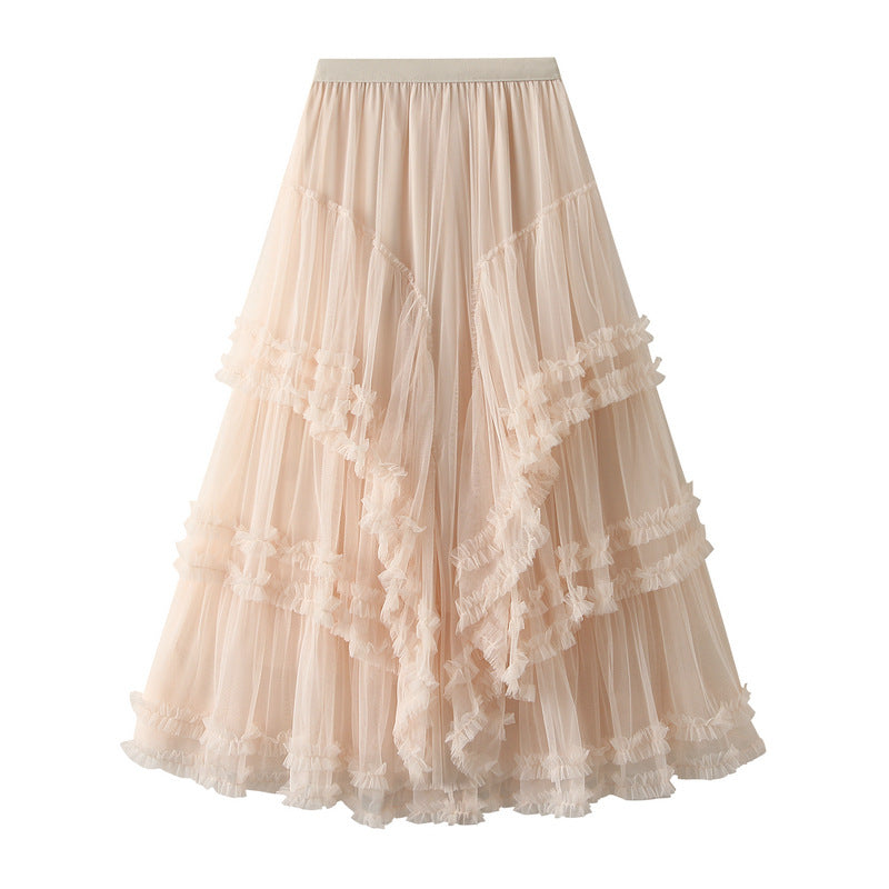 cascading ruffle tulle skirt with tiered drape – SIENNA