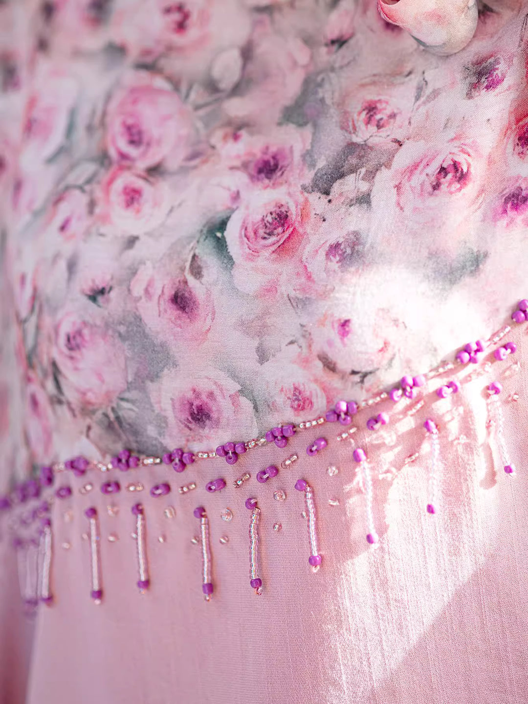 فستان فضفاض مع عباءة زهرية - أمارا