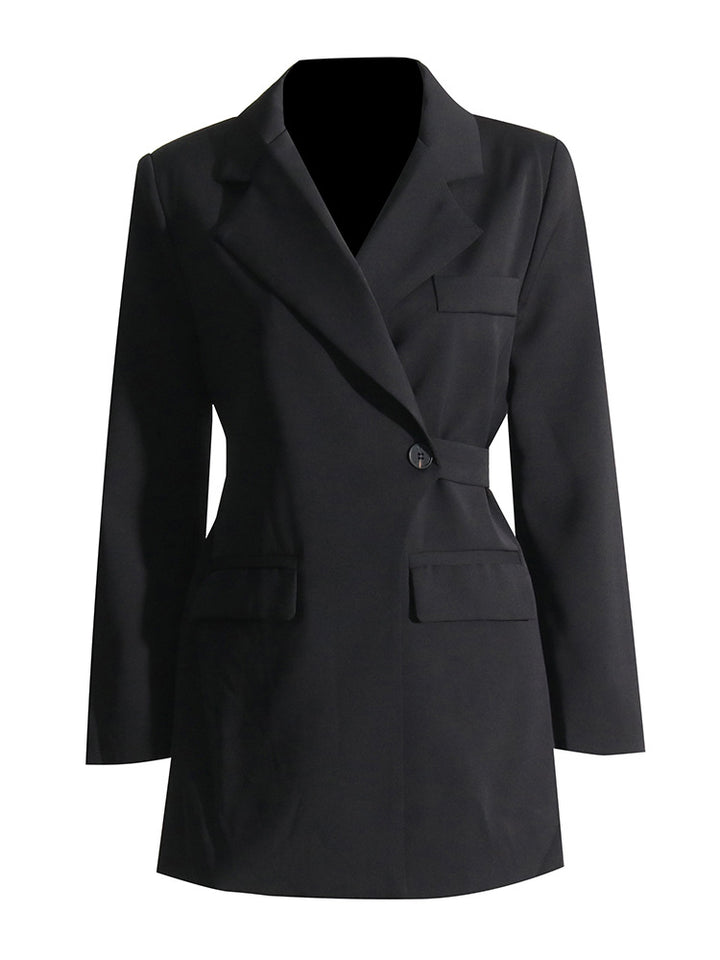 بليزر طويل مُفصّل بخصر مُلائم – ايفوريا