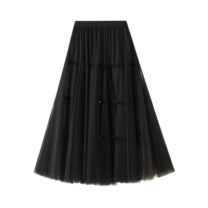 layered tulle skirt with mini velvet bows – ÉCLAT