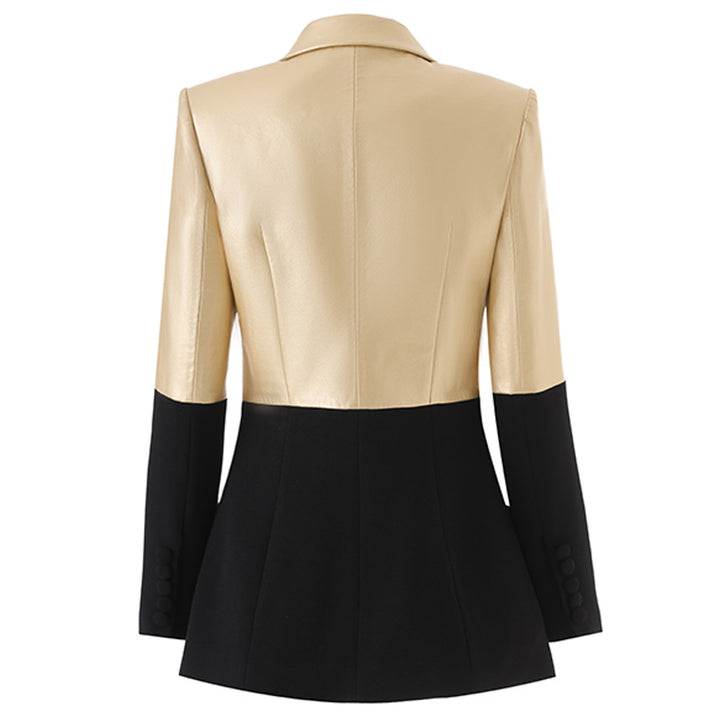 two-tone tailored blazer with satin finish – MARISE