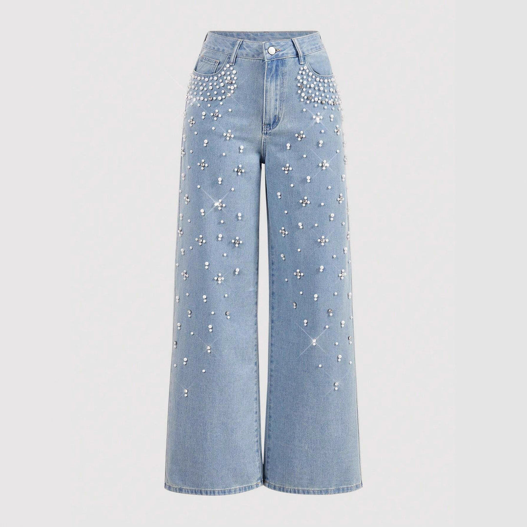 褶皱喇叭袖上衣和高腰裙套装，配腰带 – Rosiny 