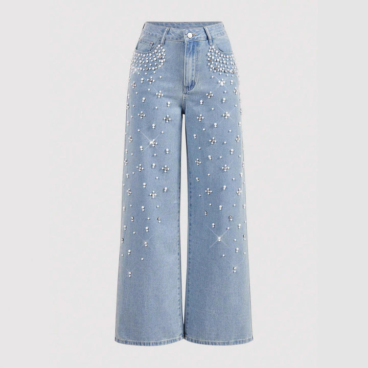 褶皱喇叭袖上衣和高腰裙套装，配腰带 – Rosiny 