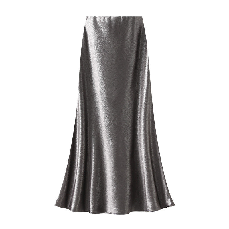 glossy satin mermaid maxi skirt – MIRABEL
