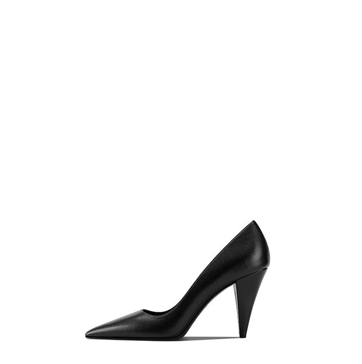Black Pointed Toe Classic Pumps – VELMORA