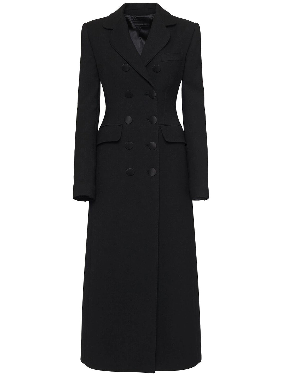 double-breasted long blazer dress with peak lapels – VALENTINA