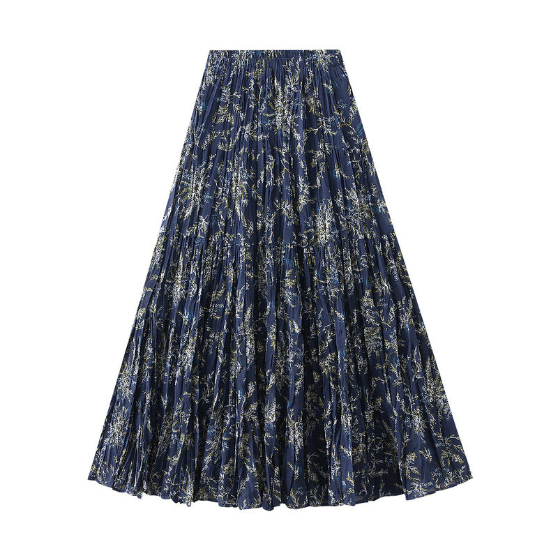 tiered abstract-print maxi skirt – AURORA