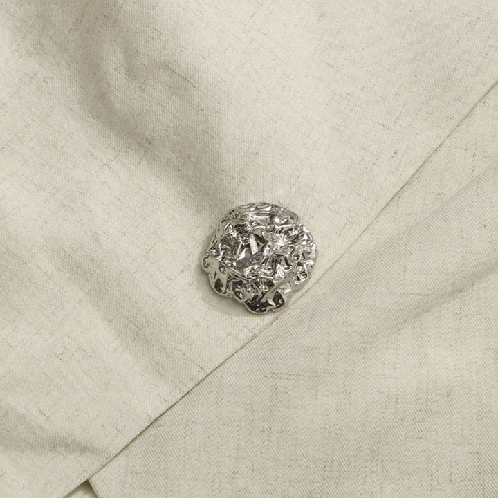 asymmetric draped blazer with crystal shoulder detail – IVORYA