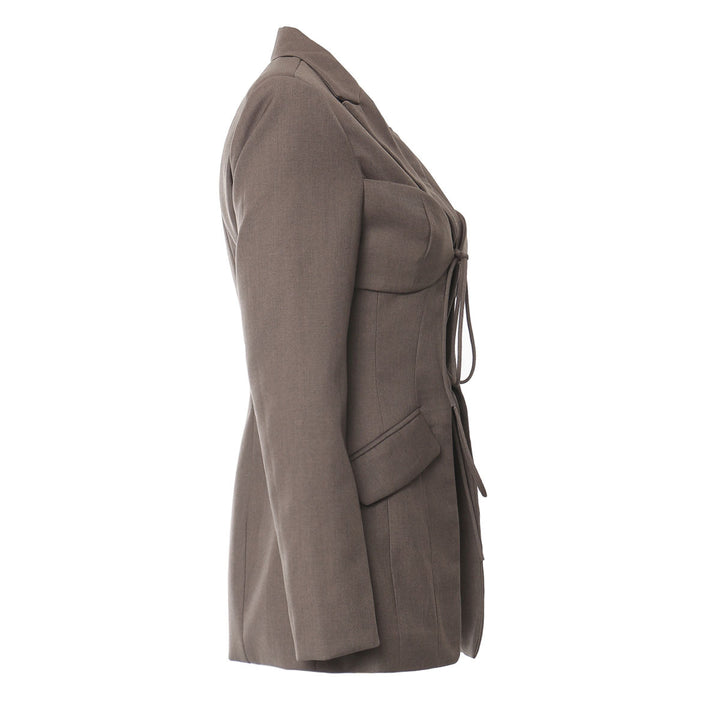 Geplooide top met uitlopende mouwen en maxi-rok set met tailleband – Rosiny 