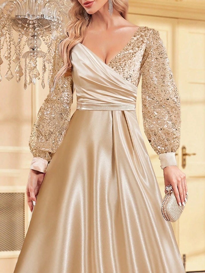 فستان بأكمام منفوخة من الترتر – سيلين