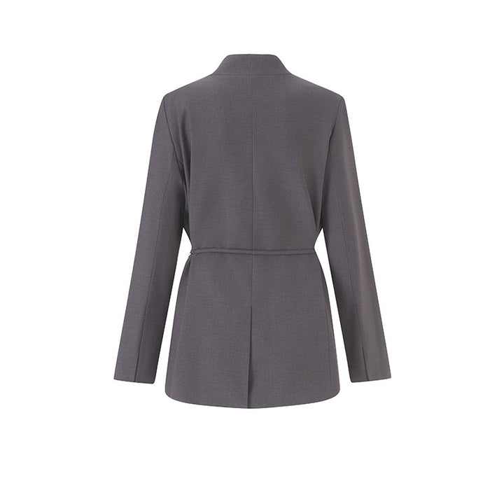 Tailored wrap blazer with self-tie belt – GRACE