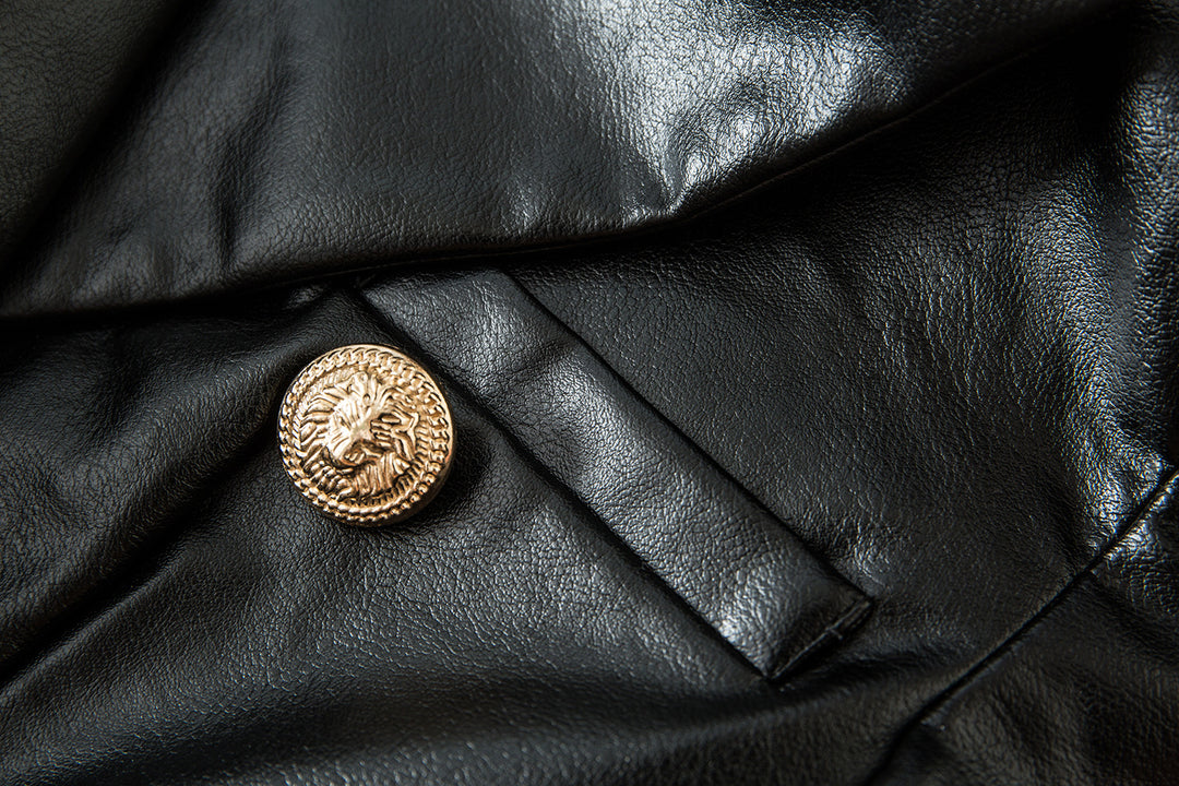 metallic double-breasted blazer – LUNARA