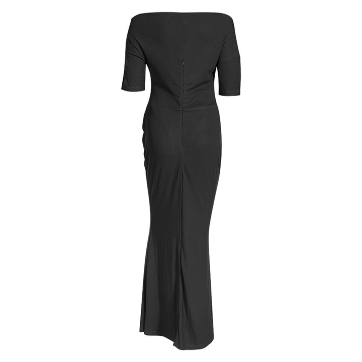 cutout column dress with draped waist - NYSSA