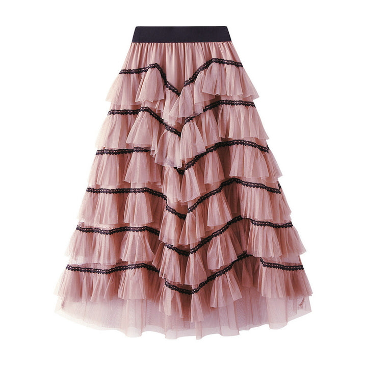 Layered ruffle tulle midi skirt – AURORA