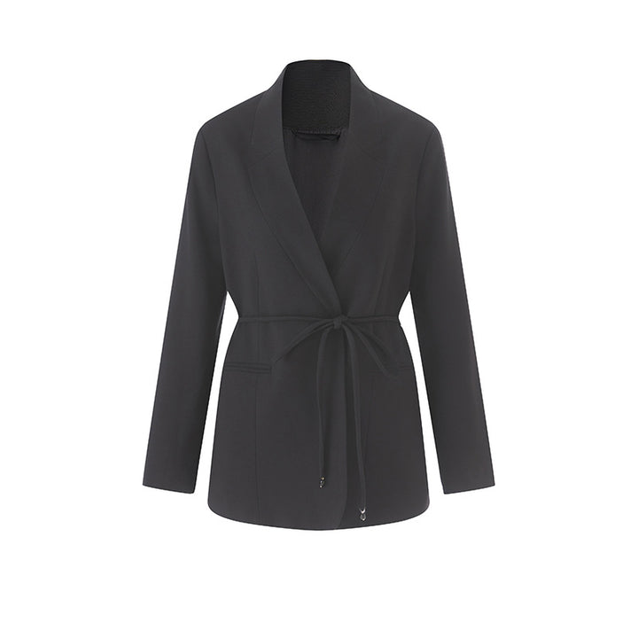 Tailored wrap blazer with self-tie belt – GRACE