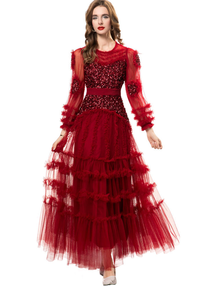 korte mouw midi jurk met 3D bloemenapplicaties - BLOOMIQ 