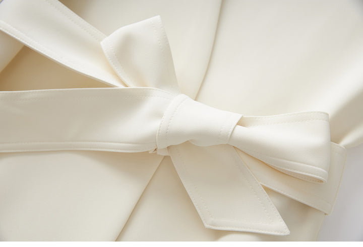 Wrap-style tailored blazer with waist tie – SILHOUETTE