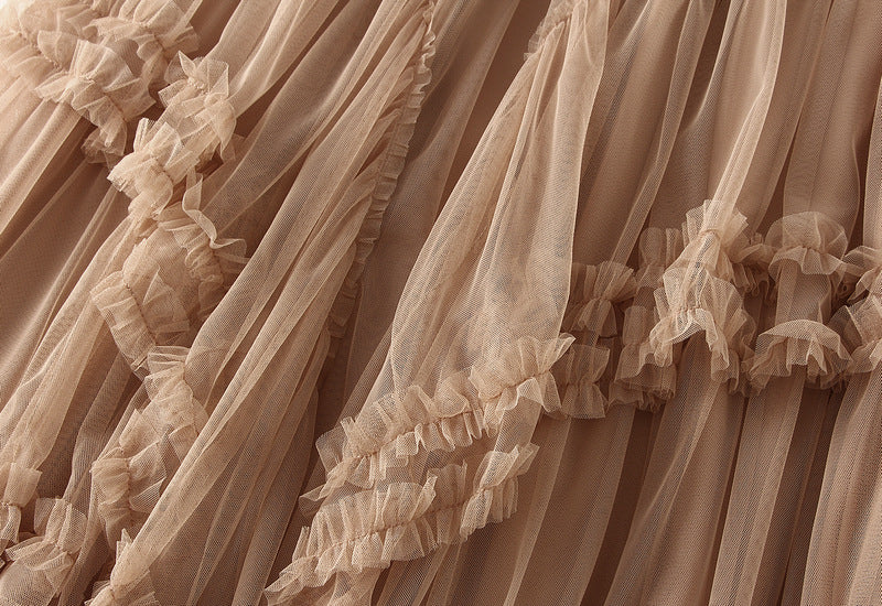 cascading ruffle tulle skirt with tiered drape – SIENNA