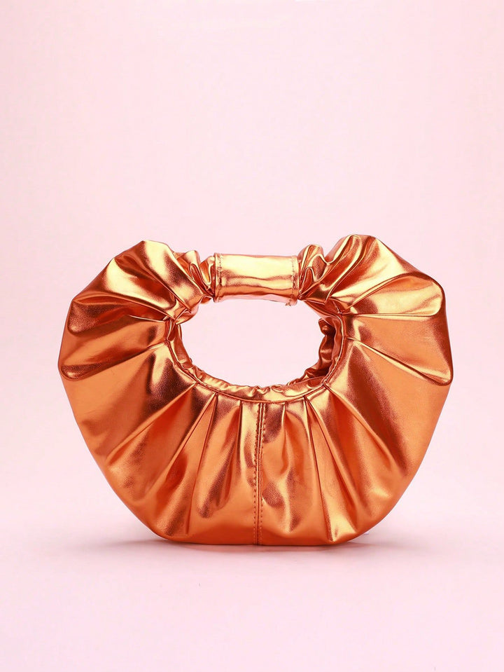 حقيبة بمقبض معدني مكشكش بتصميم دائري – نوفانفي