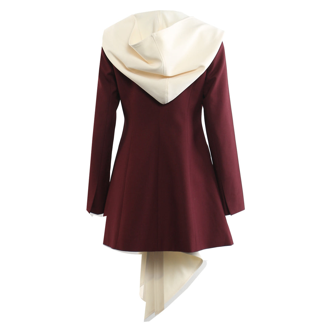 Asymmetric contrast lapel blazer – LUNA