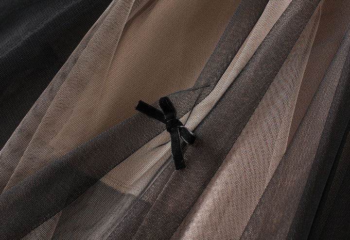 layered tulle skirt with mini velvet bows – ÉCLAT