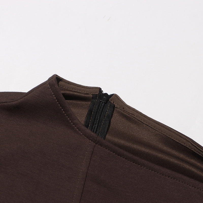 sleeveless A-line mini dress with structured seams – LEXA