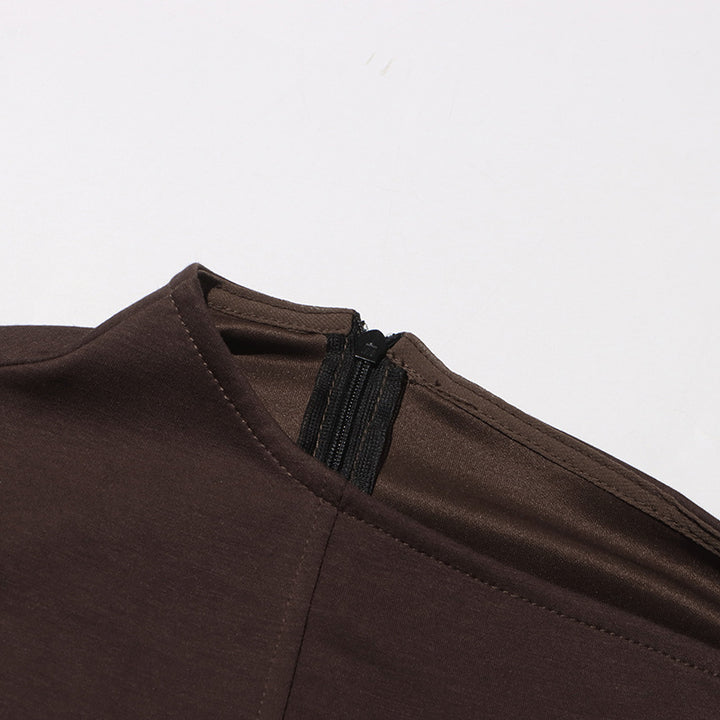 sleeveless A-line mini dress with structured seams – LEXA