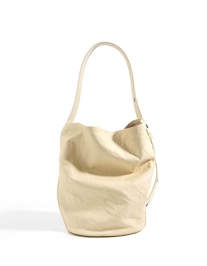 slouchy leather shoulder bag with minimalist design – ARLETTEZI