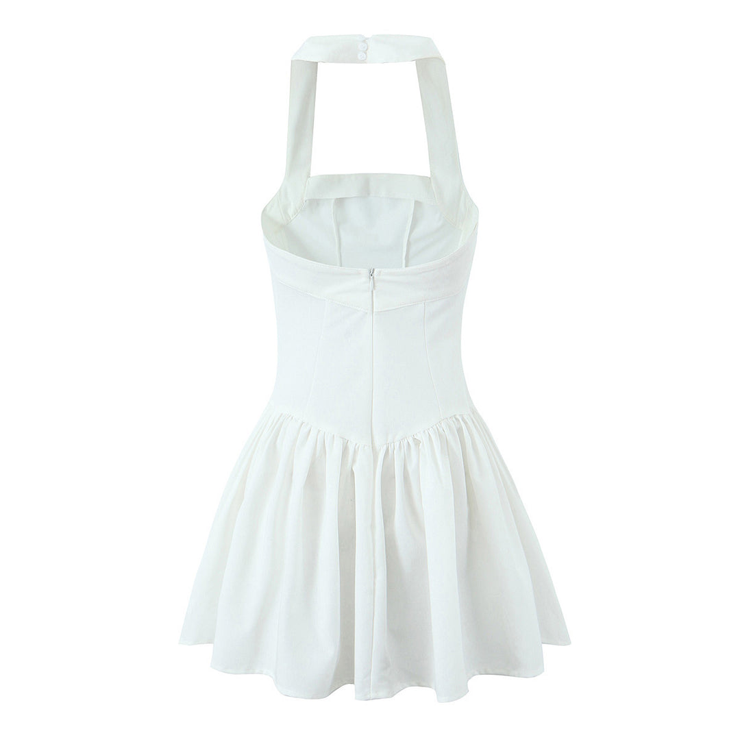 Halter Neck Sleeveless Mini Dress