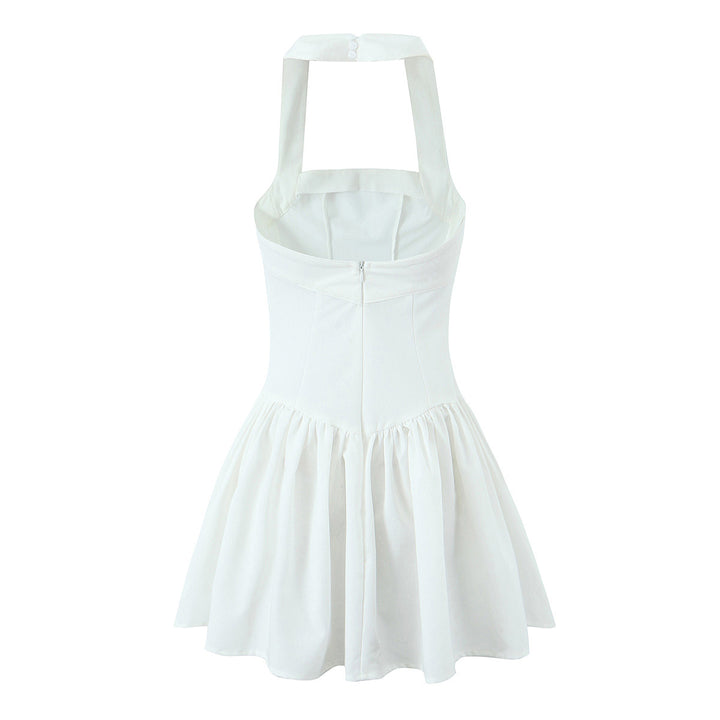 Halter Neck Sleeveless Mini Dress