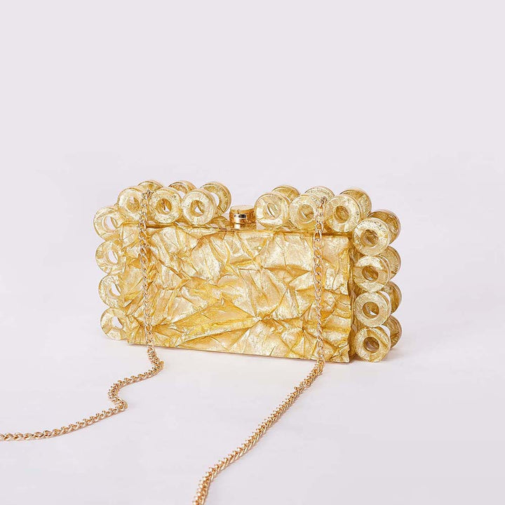 حقيبة كلاتش أكريليك هندسية بحواف دائرية – أورورسيفا