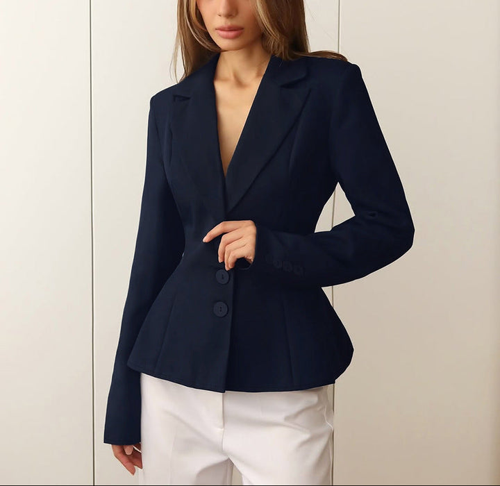 tailored waist-defining blazer with sculpted peplum – CELINE
